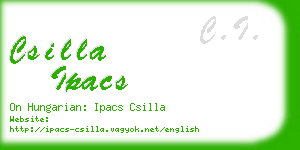 csilla ipacs business card